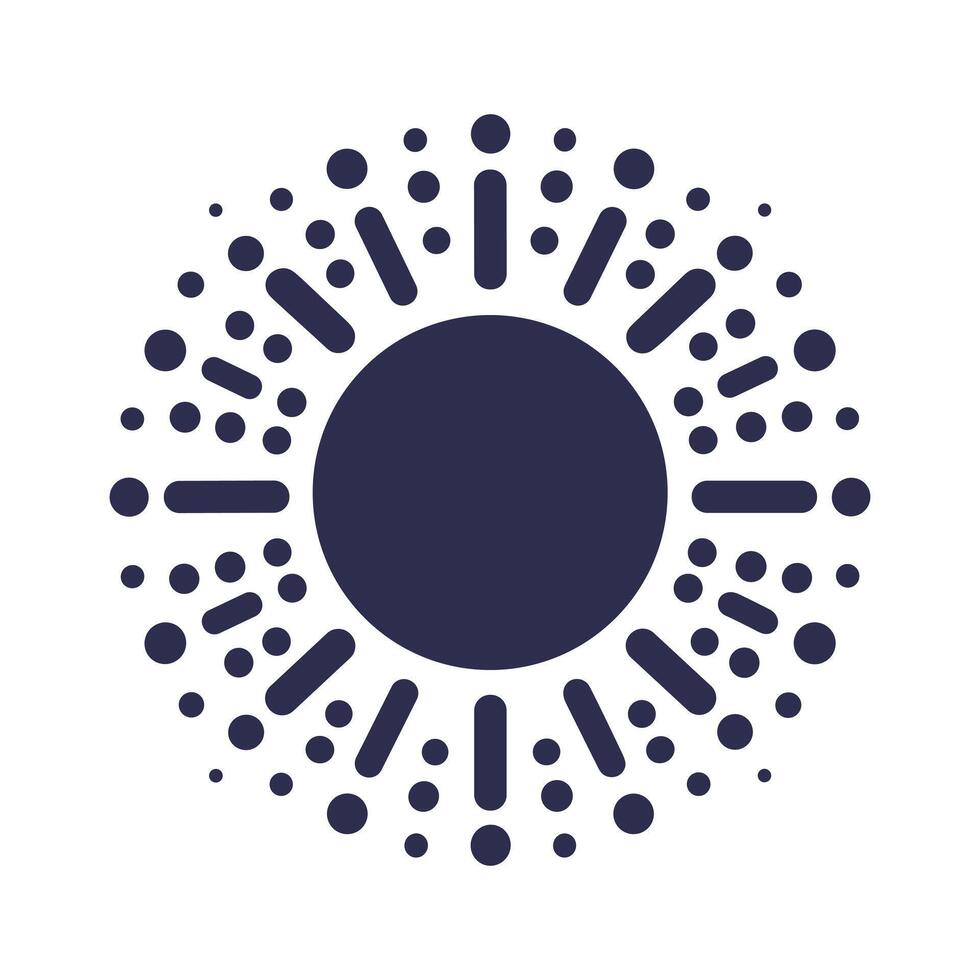 Minimalist sun design icon style vector