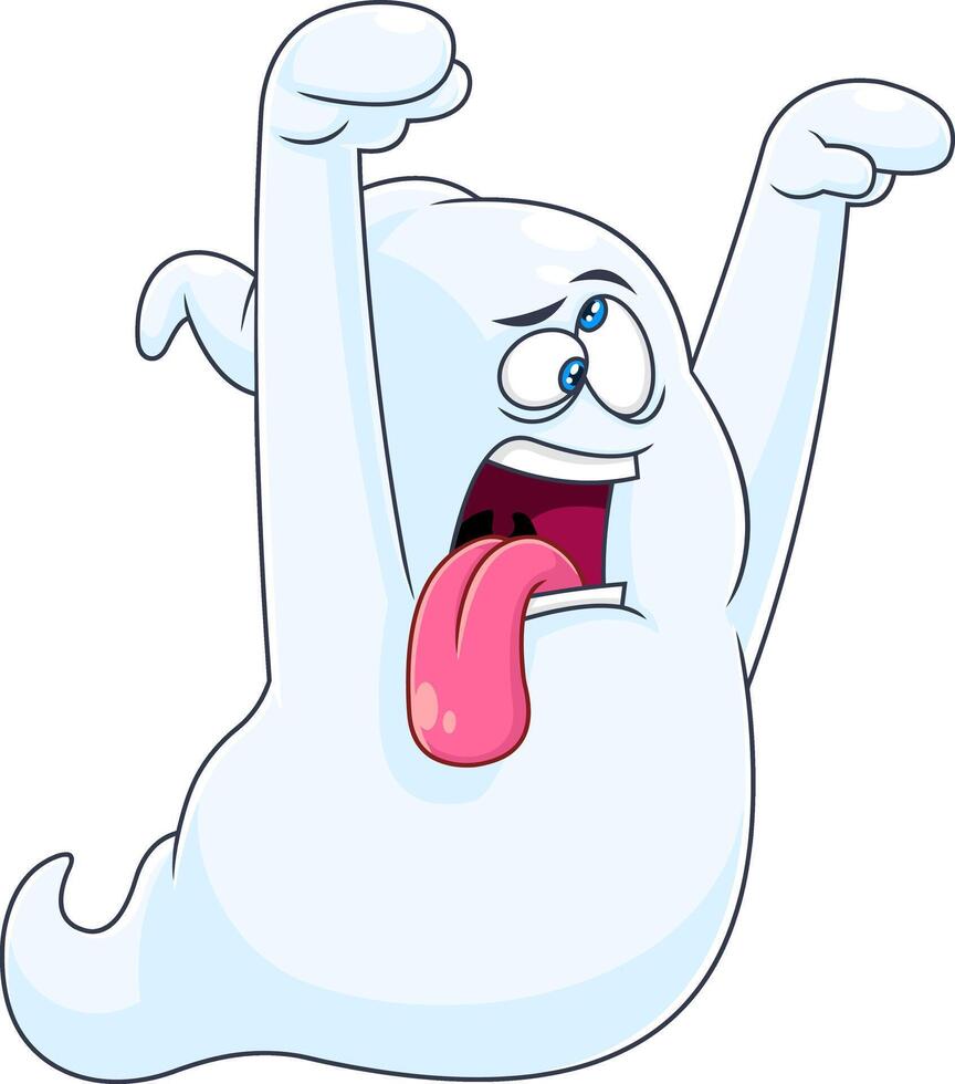 Halloween Scary Ghost Cartoon Character vector
