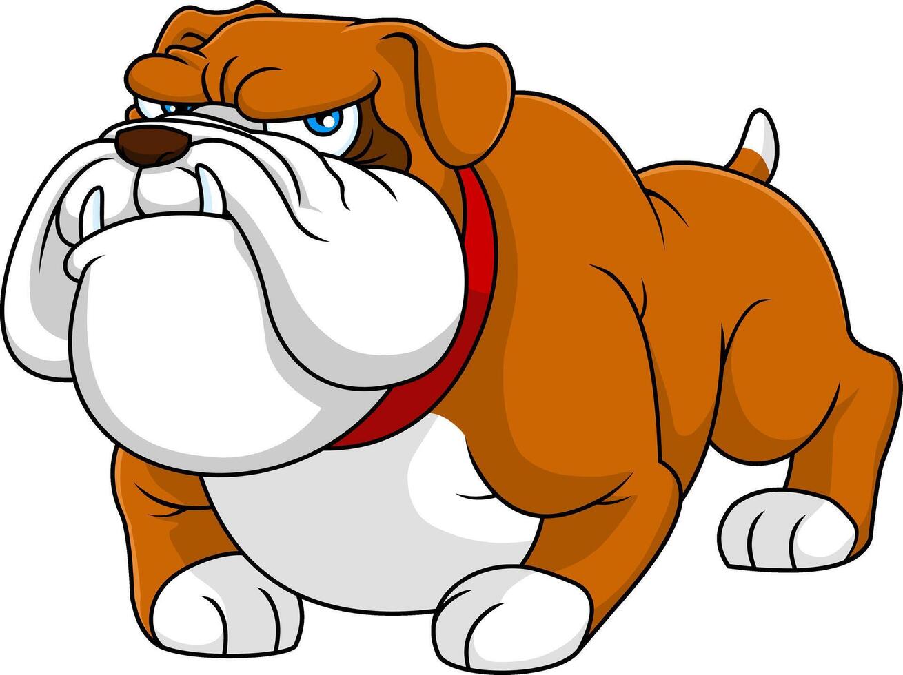 Angry Bulldog Cartoon Mascot Character vector