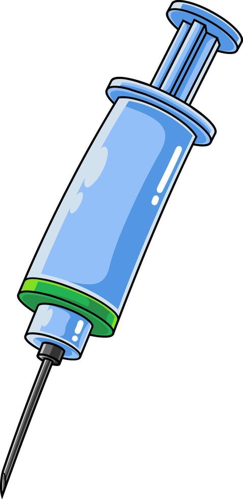 Cartoon Medical Syringe vector