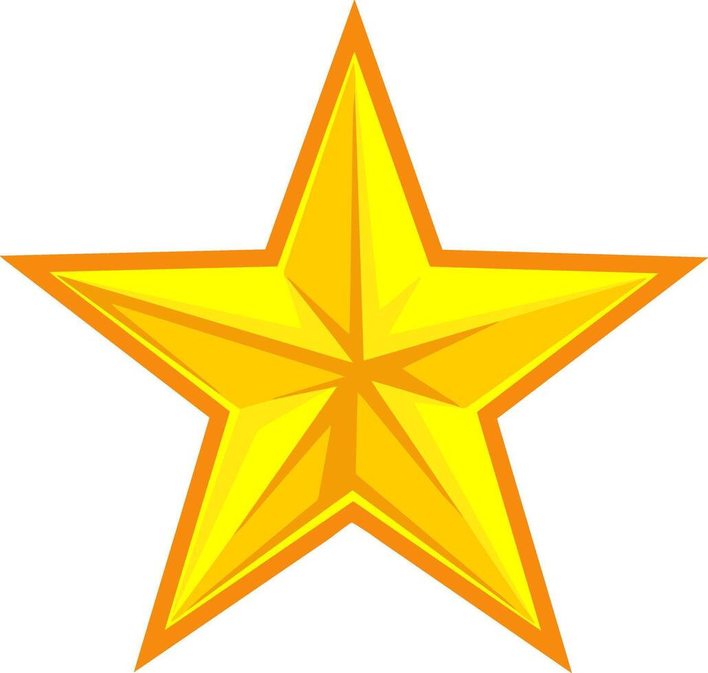 Cartoon Golden Christmas Star vector