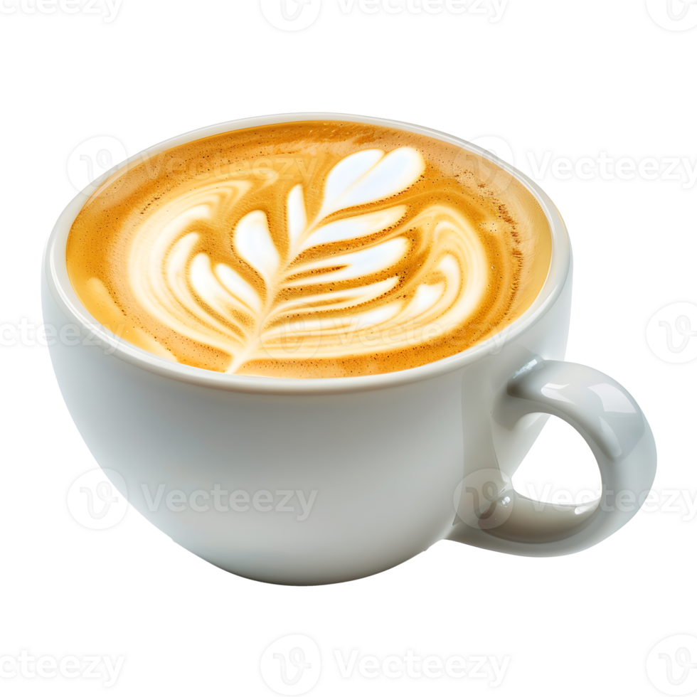 Latte isolated on transparent background png