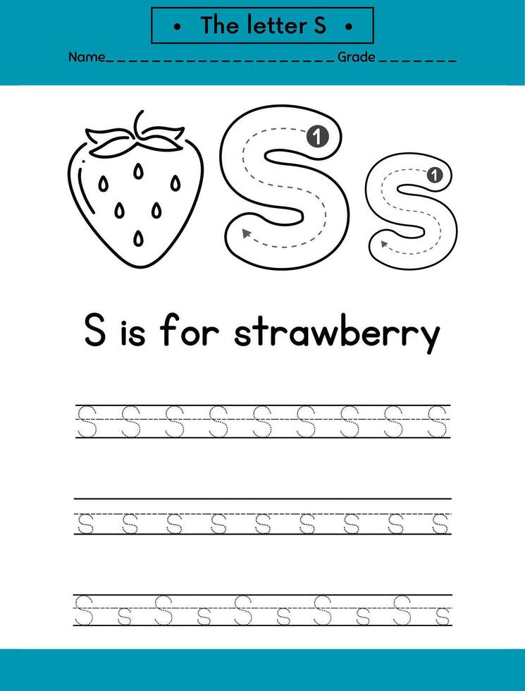 alphabets tracing letters for hand practicing vector