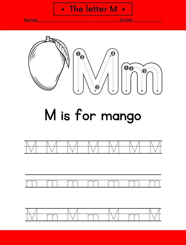 alphabets tracing letters for hand practicing vector