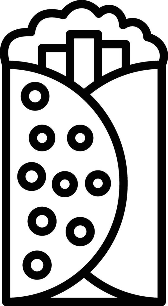 Burrito Icon Design vector