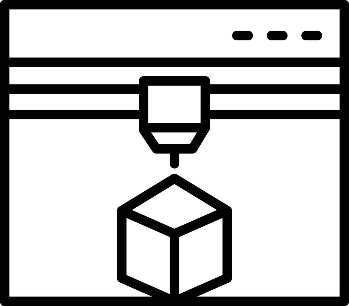 3d Printing Icon Design vector