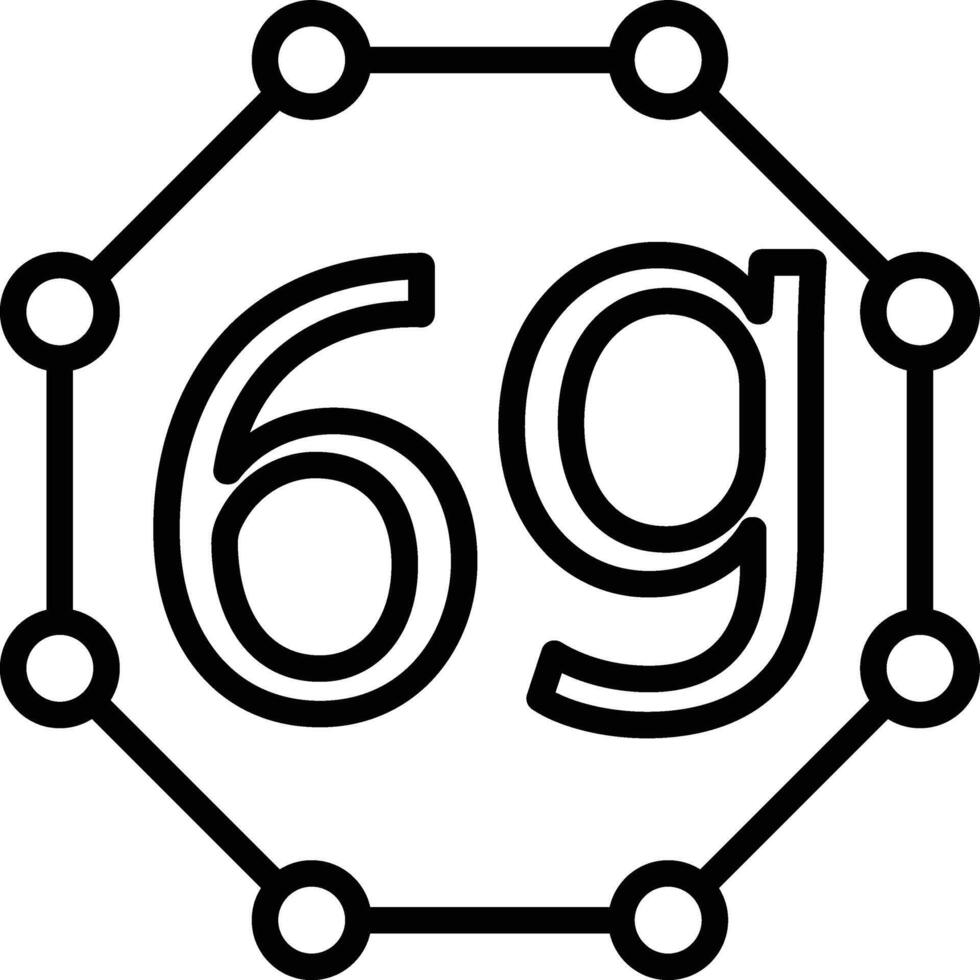 6g Icon Design vector