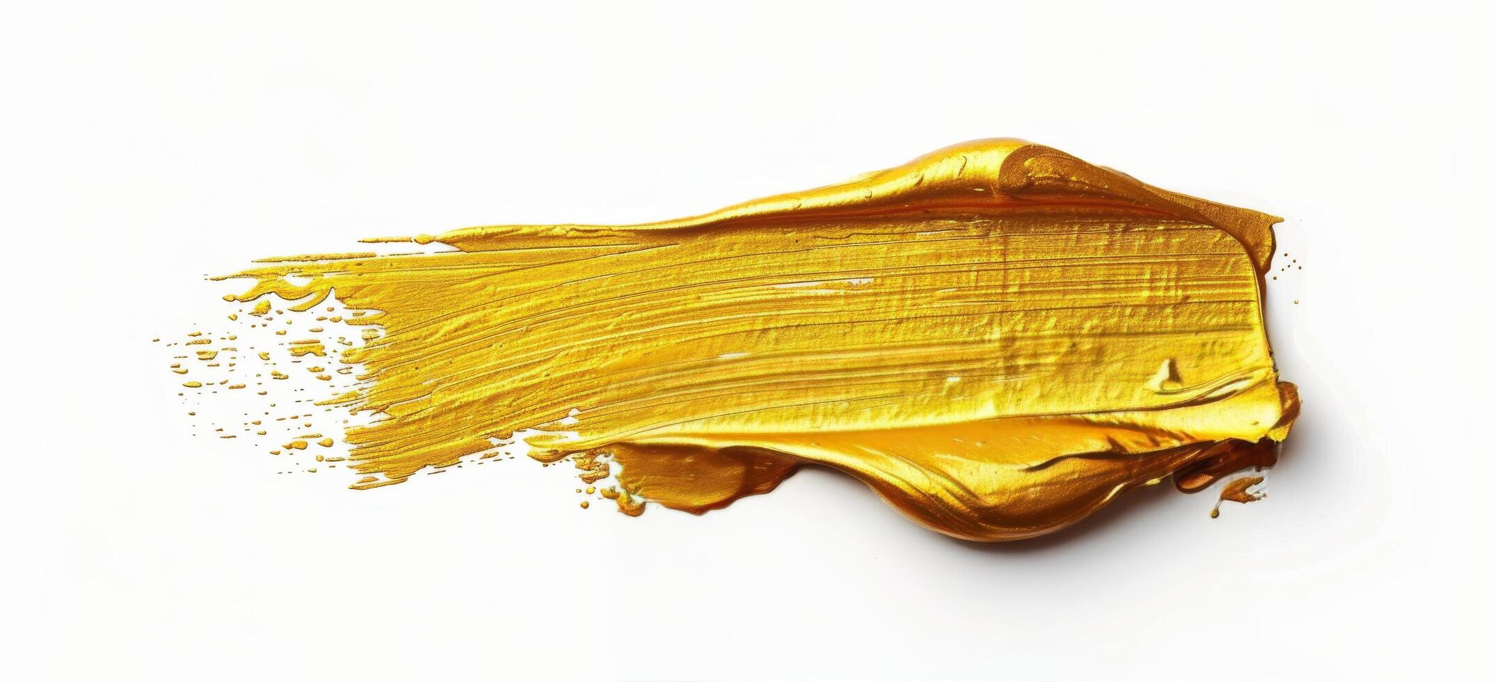Close Up of Paint Brush on White Background photo