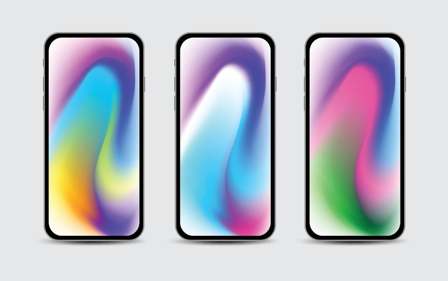 Mobile Wallpapers Design. Screens gradient set background for smartphones and mobile phones. Background for social media post, screen, mobile app, flyer. Modern screen design for mobile app. vector