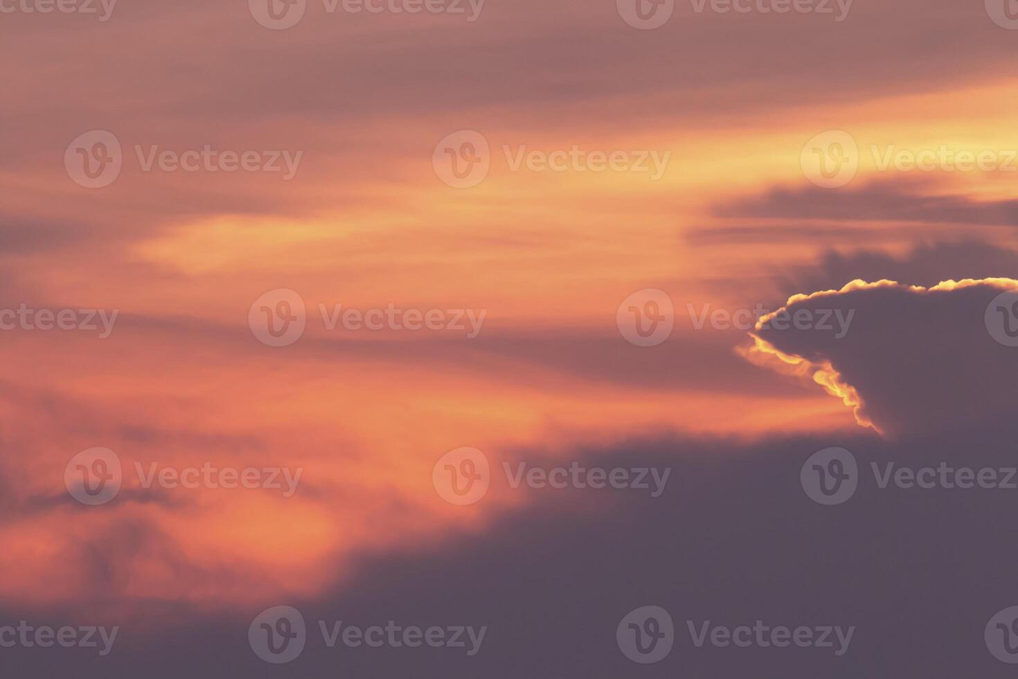 Golden Sunset with Clouds photo
