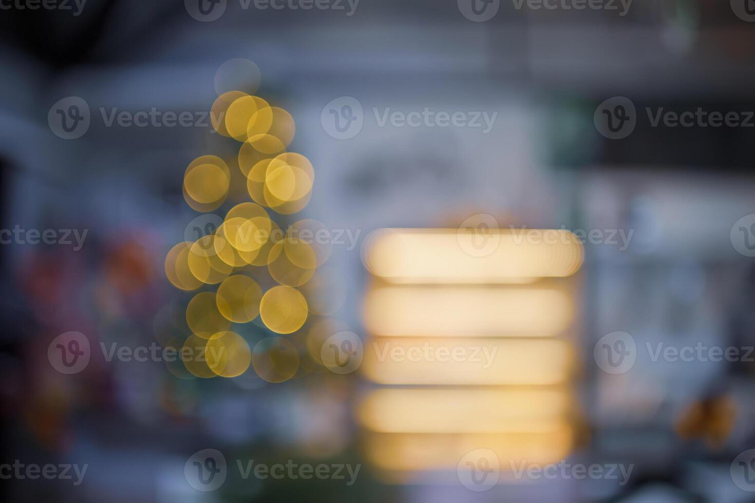 Golden Bokeh Christmas Tree photo