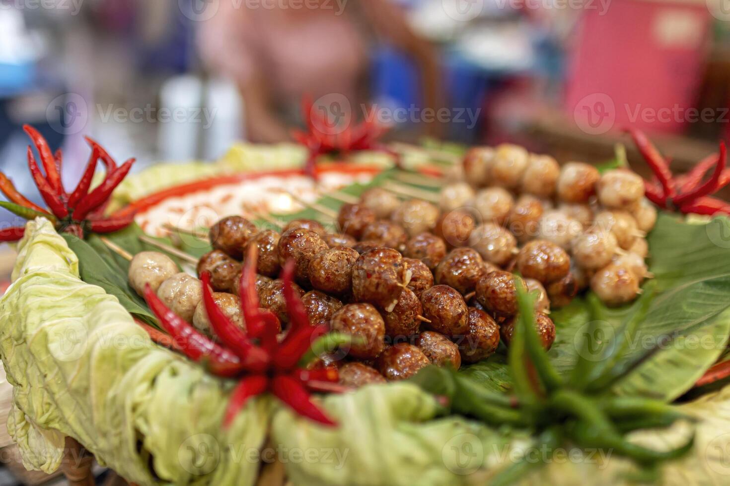 Grilled Thai Sausage with Red Chili photo
