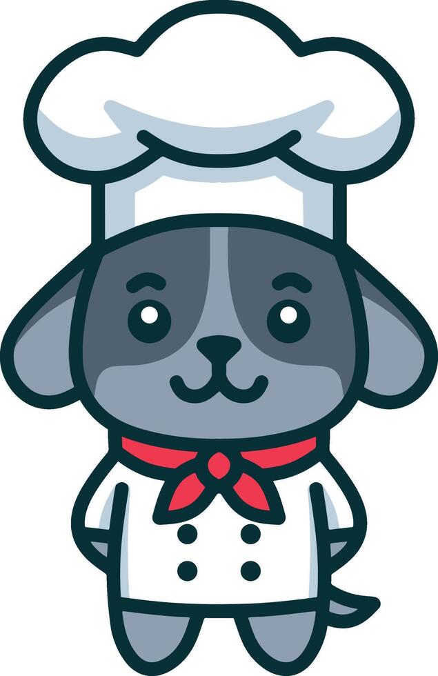 Animal chef character illustration vector