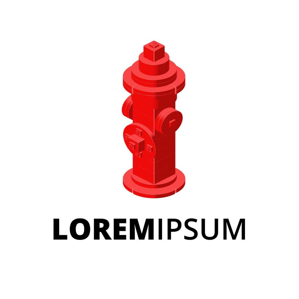 Logo with fire hydrant for print and design. clipart. vector
