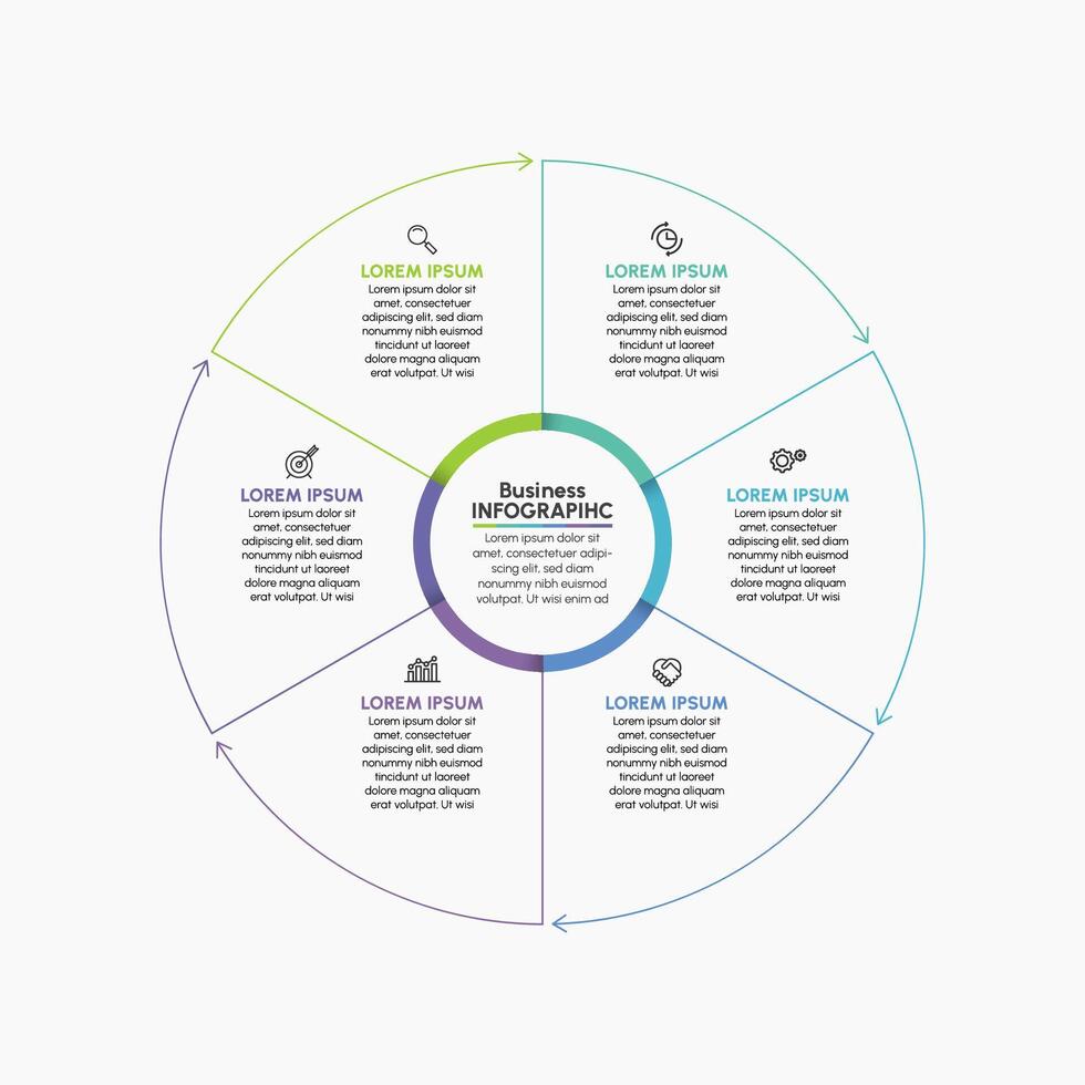 Presentation Business circle infographic template vector