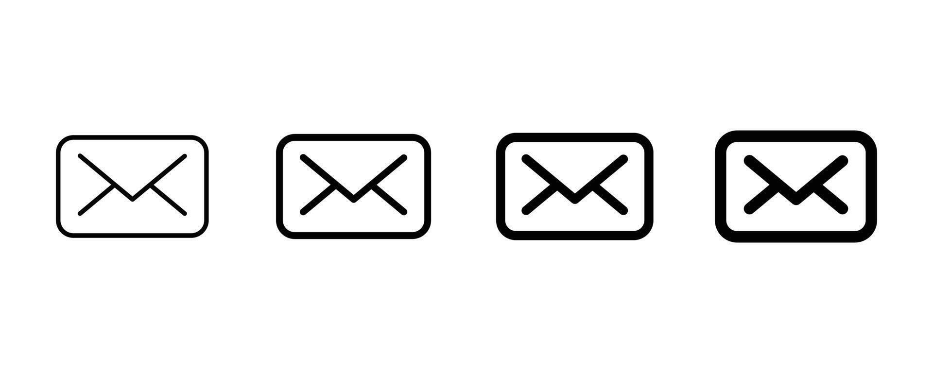 Email message icon. Mail icon button sign. Message icons buttons vector