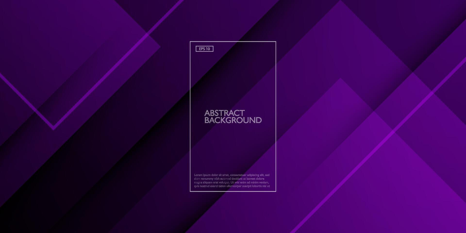 Abstract dark purple background with overlap simple square lines. Looks 3d with trendy pattern. Suitable for posters, brochures, e-sports and others. Eps10 vector
