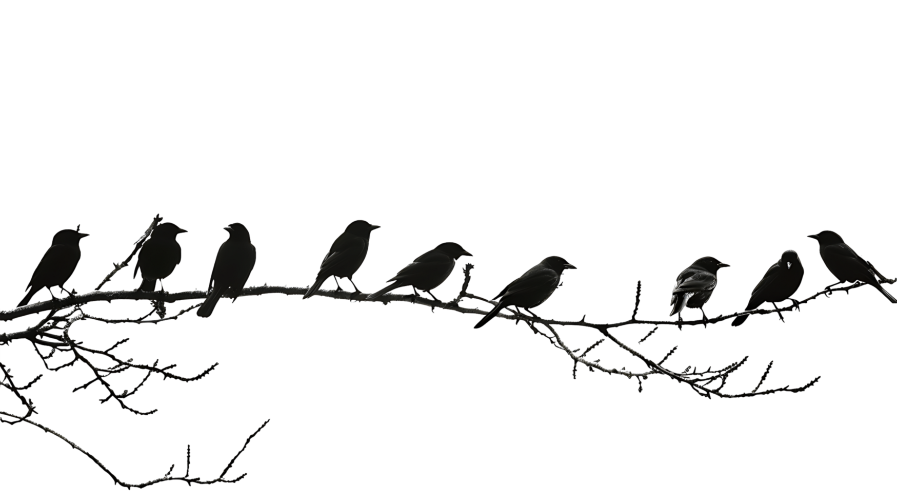 Transparent Background Cutout of Flock of Birds png