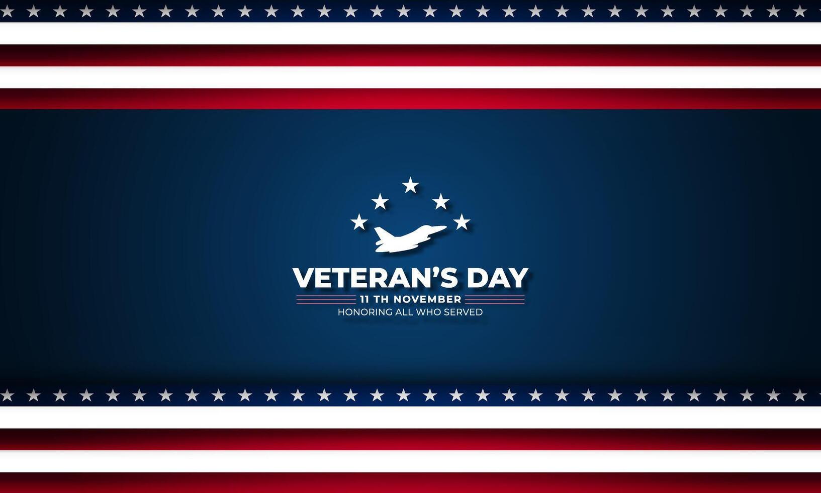 Celebration of veterans day modern banner background vector