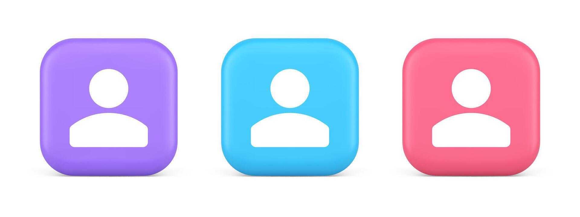Contact staff call button corporate member communication chat internet service 3d icon vector