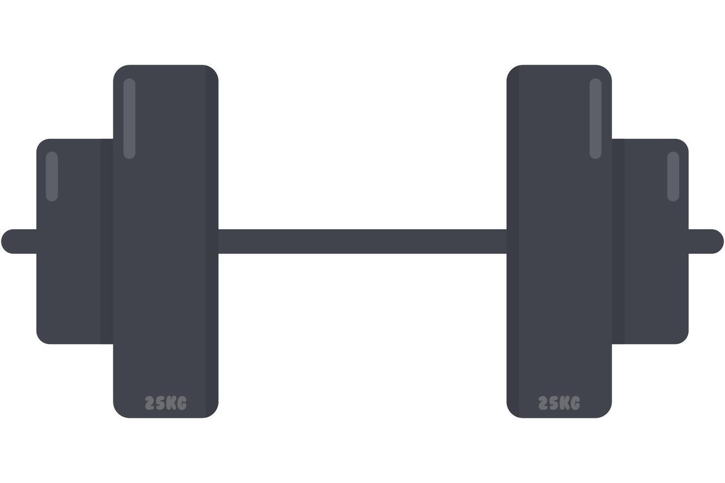 Dumbbell flat icon illustration isolated on white background. vector