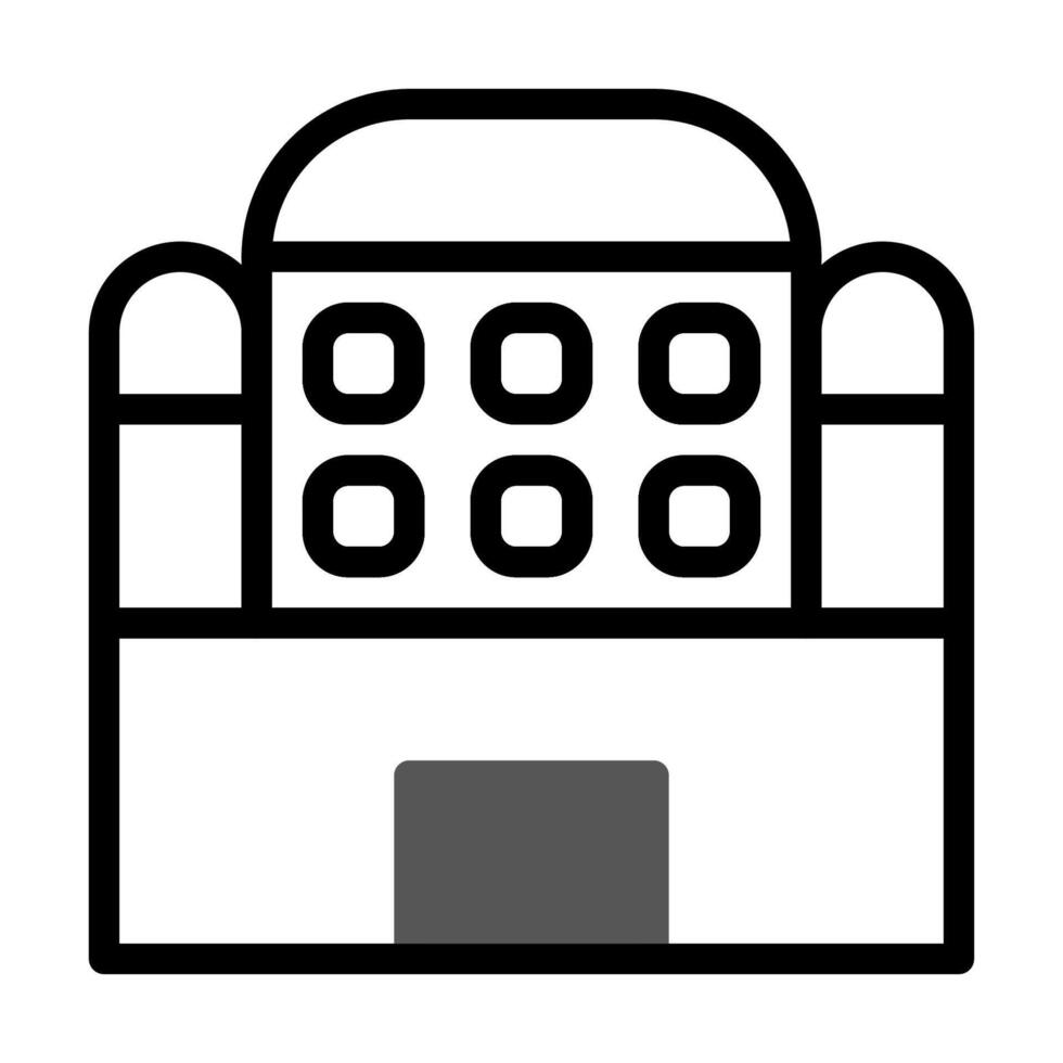 Building icon duotone grey black illustration vector