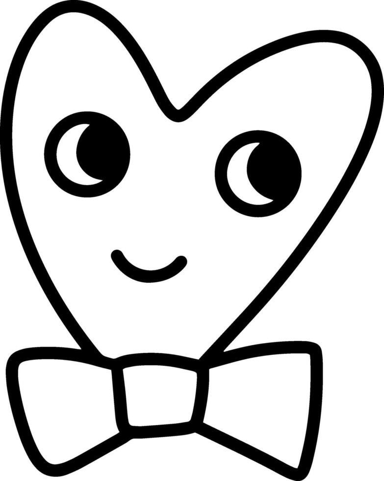 Heart icon Doodle clipart vector