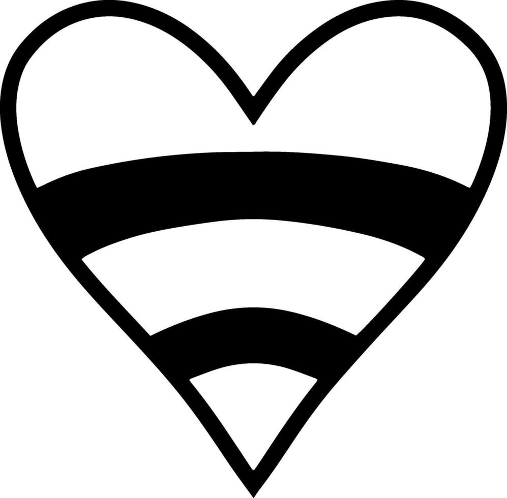 Heart icon Doodle clipart vector