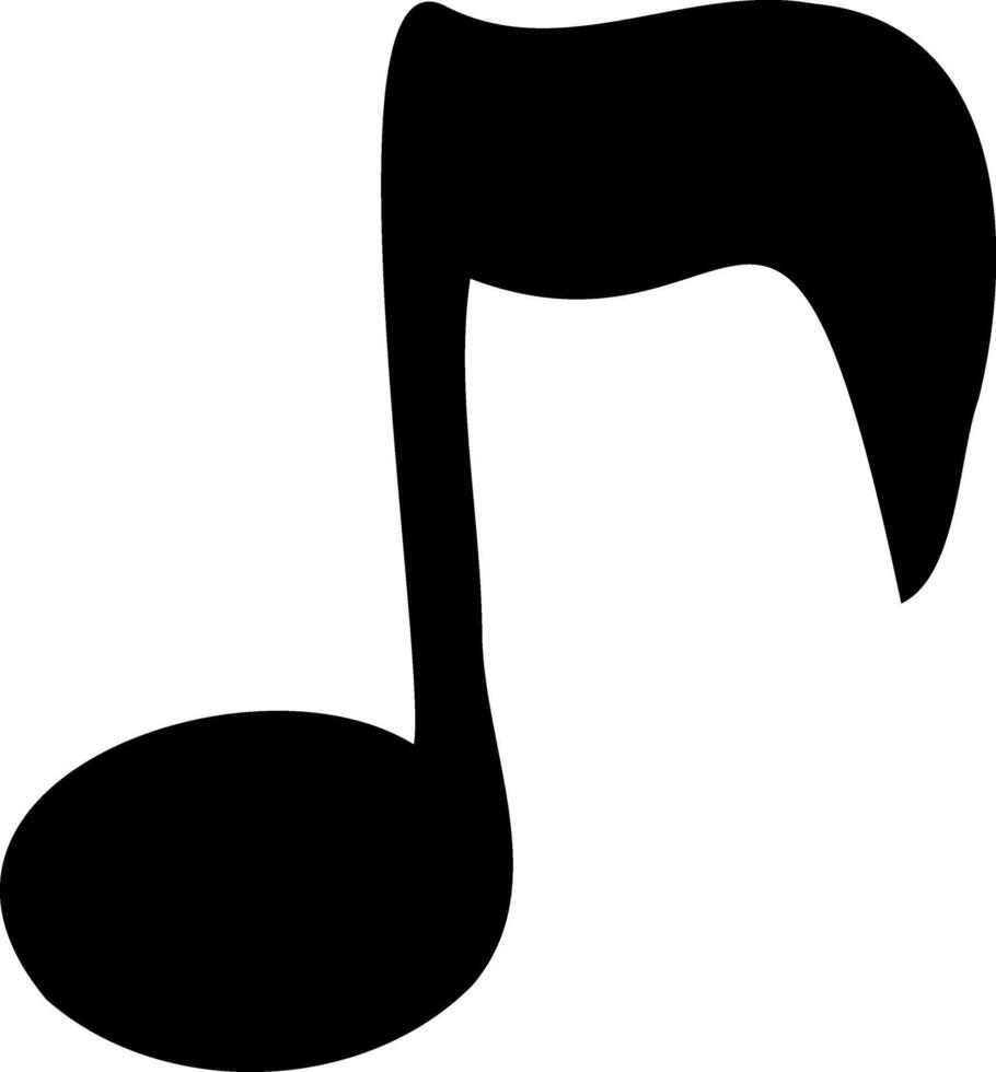 Music note icon Musical Signature Simple pictogram vector