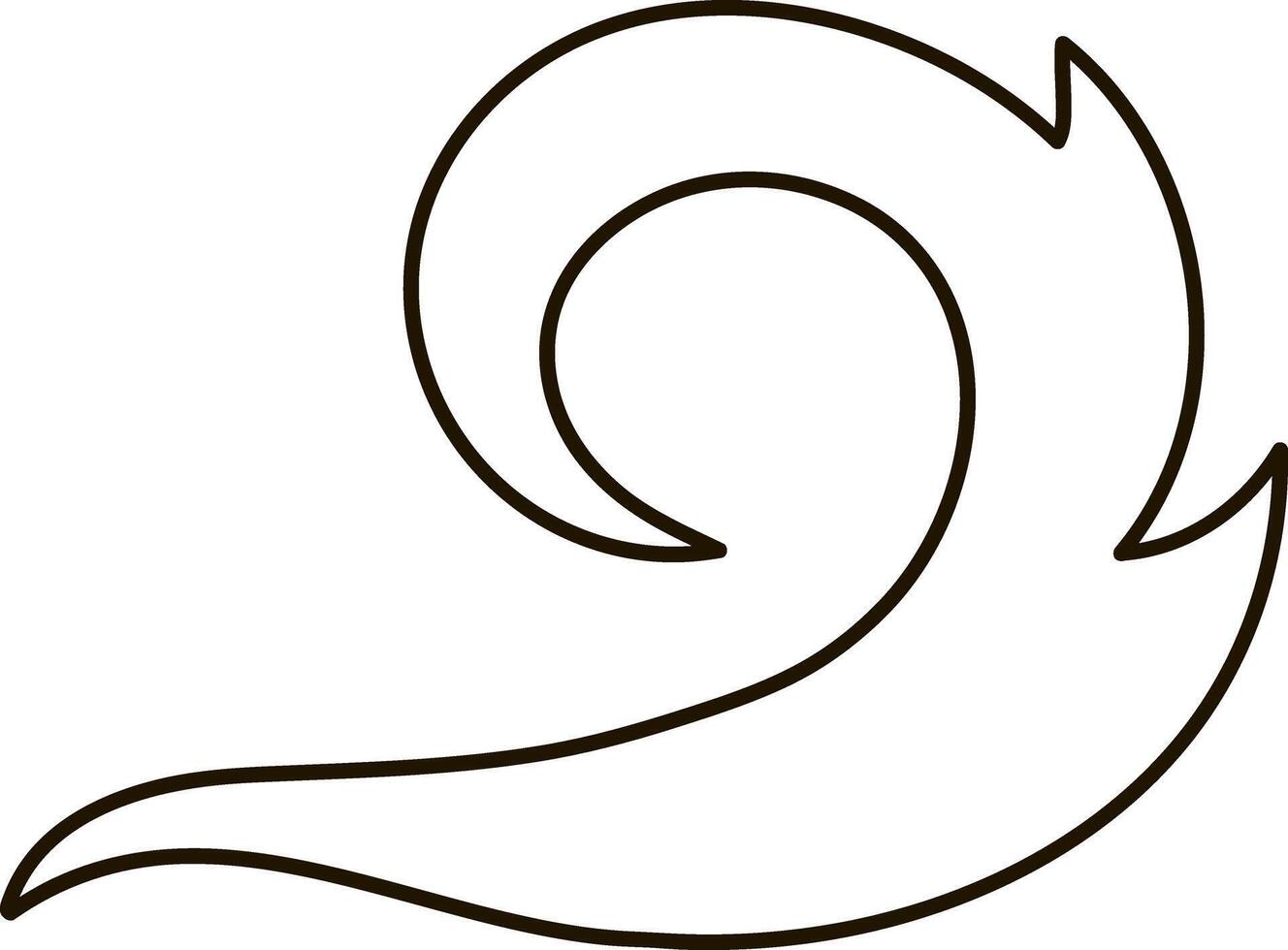 Doodle water wave clipart Hand drawn art Sketch vector