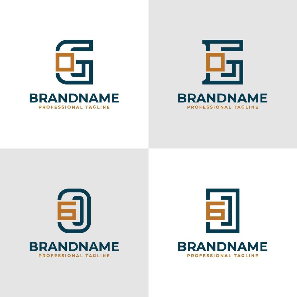 Elegant Letters GO and OG Monogram Logo, suitable for business with OG or GO initials vector