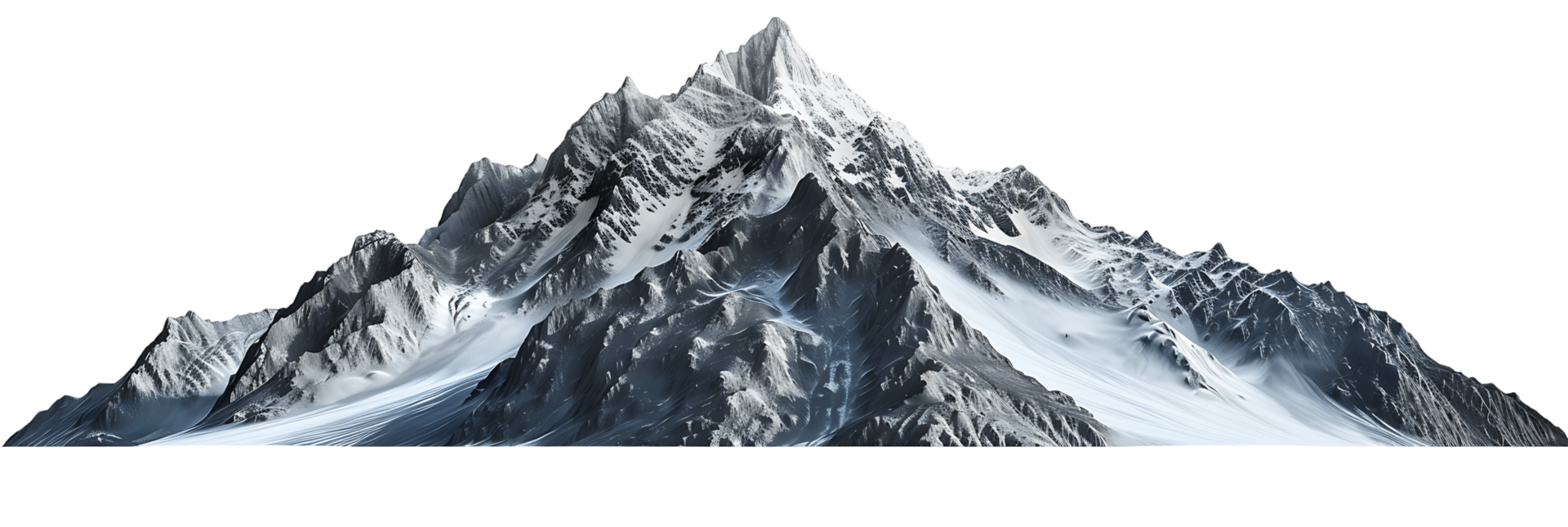 Isolated Mountain Created by AI png