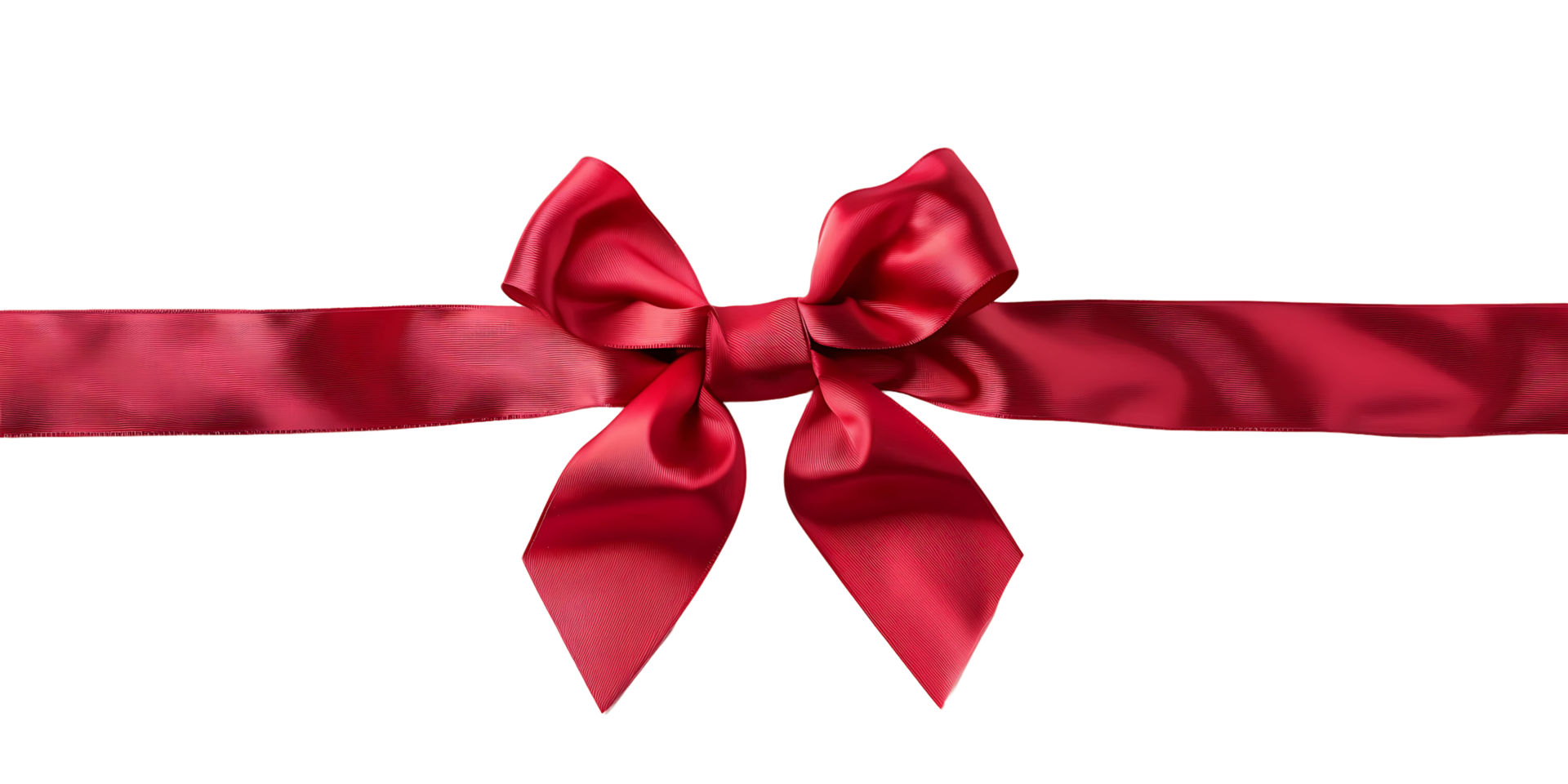 Transparent Background Red Ribbon with Bow png