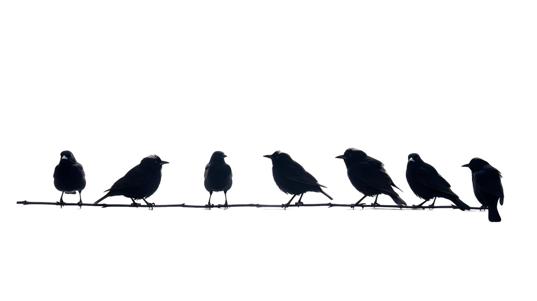 Isolated Flock of Birds Clear Background png