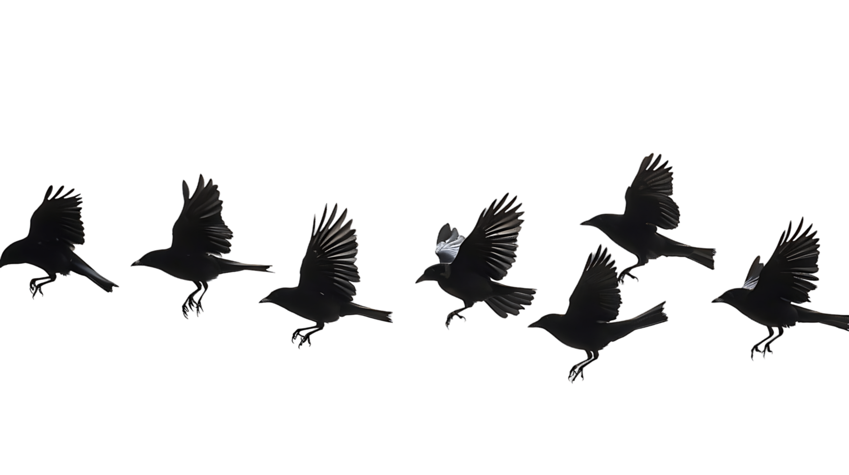 Clear Background Isolated Birds Flock png