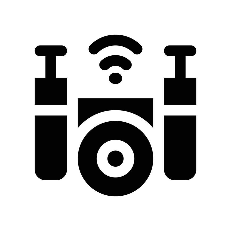 drone icon. glyph icon for your website, mobile, presentation, and logo design. vector