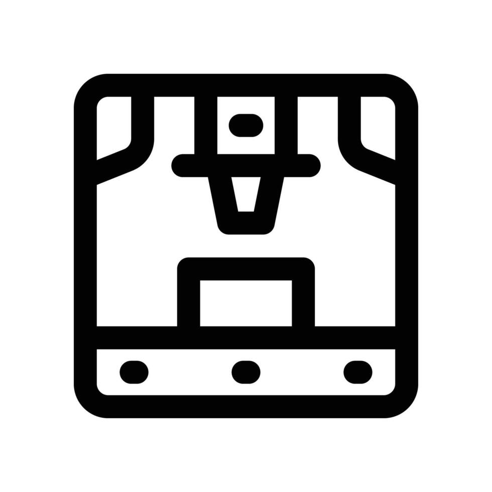 3d printer icon. line icon for your website, mobile, presentation, and logo design. vector