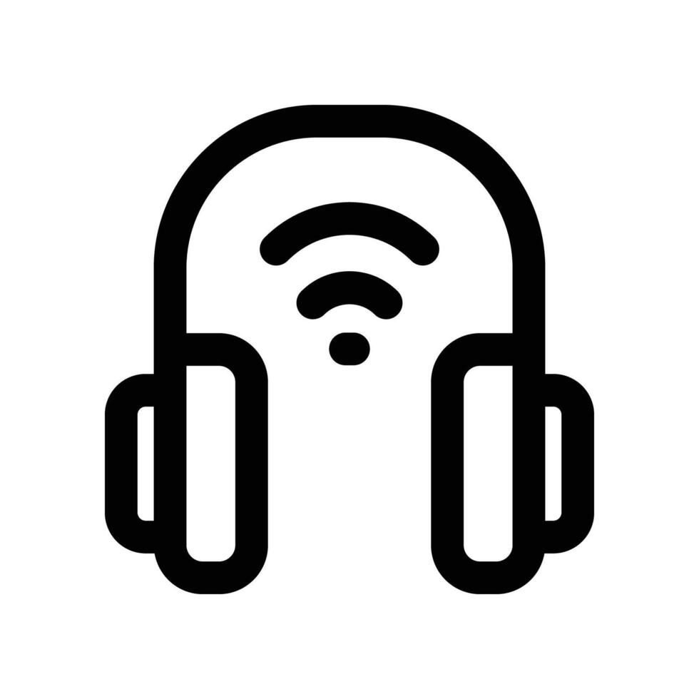 wireless headphone icon. line icon for your website, mobile, presentation, and logo design. vector