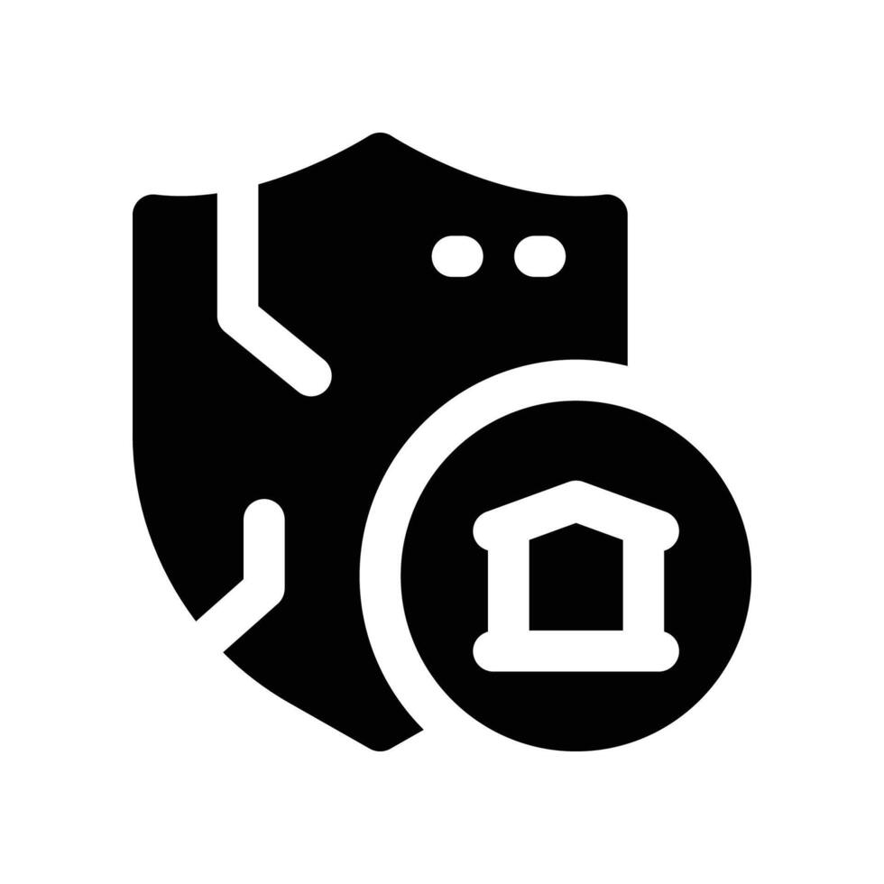 shield icon. glyph icon for your website, mobile, presentation, and logo design. vector