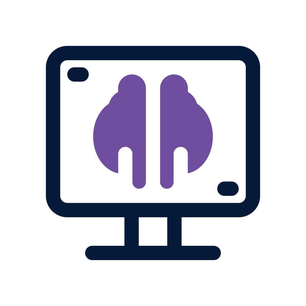 television icon. dual tone icon for your website, mobile, presentation, and logo design. vector