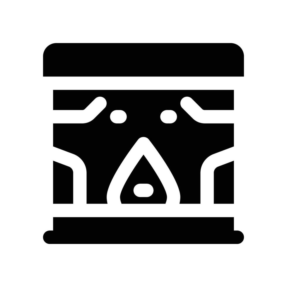 fireplace icon. glyph icon for your website, mobile, presentation, and logo design. vector