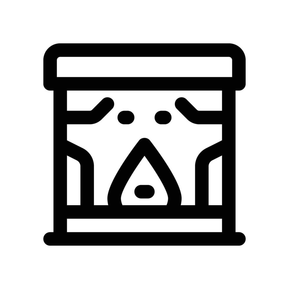 fireplace icon. line icon for your website, mobile, presentation, and logo design. vector