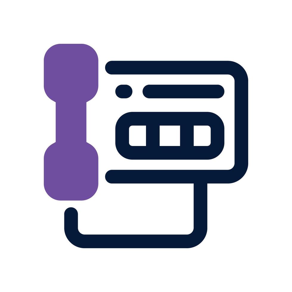 telephone icon. dual tone icon for your website, mobile, presentation, and logo design. vector