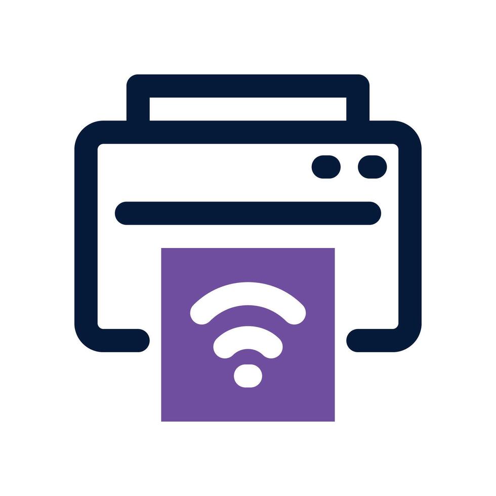 printer icon. dual tone icon for your website, mobile, presentation, and logo design. vector