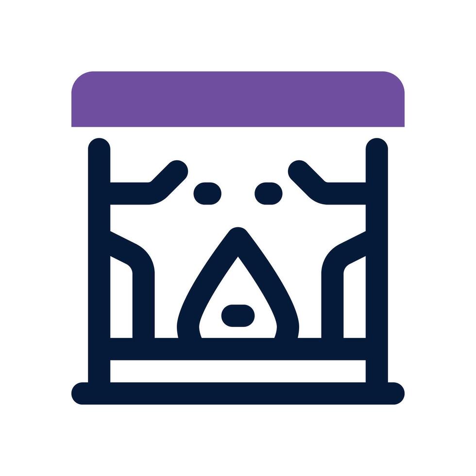 fireplace icon. dual tone icon for your website, mobile, presentation, and logo design. vector