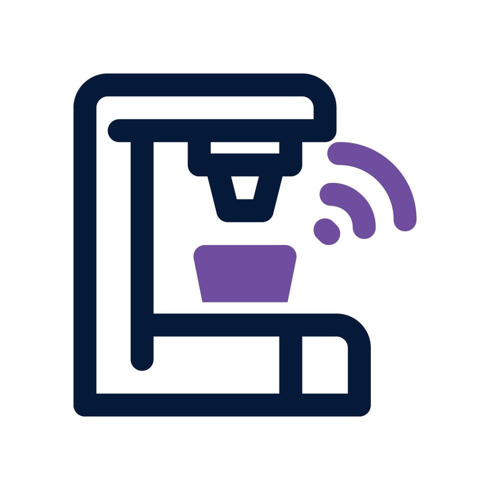 coffee machine icon. dual tone icon for your website, mobile, presentation, and logo design. vector