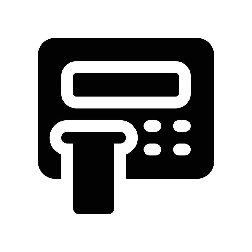 atm icon. glyph icon for your website, mobile, presentation, and logo design. vector