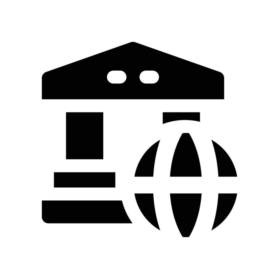 global banking icon. glyph icon for your website, mobile, presentation, and logo design. vector