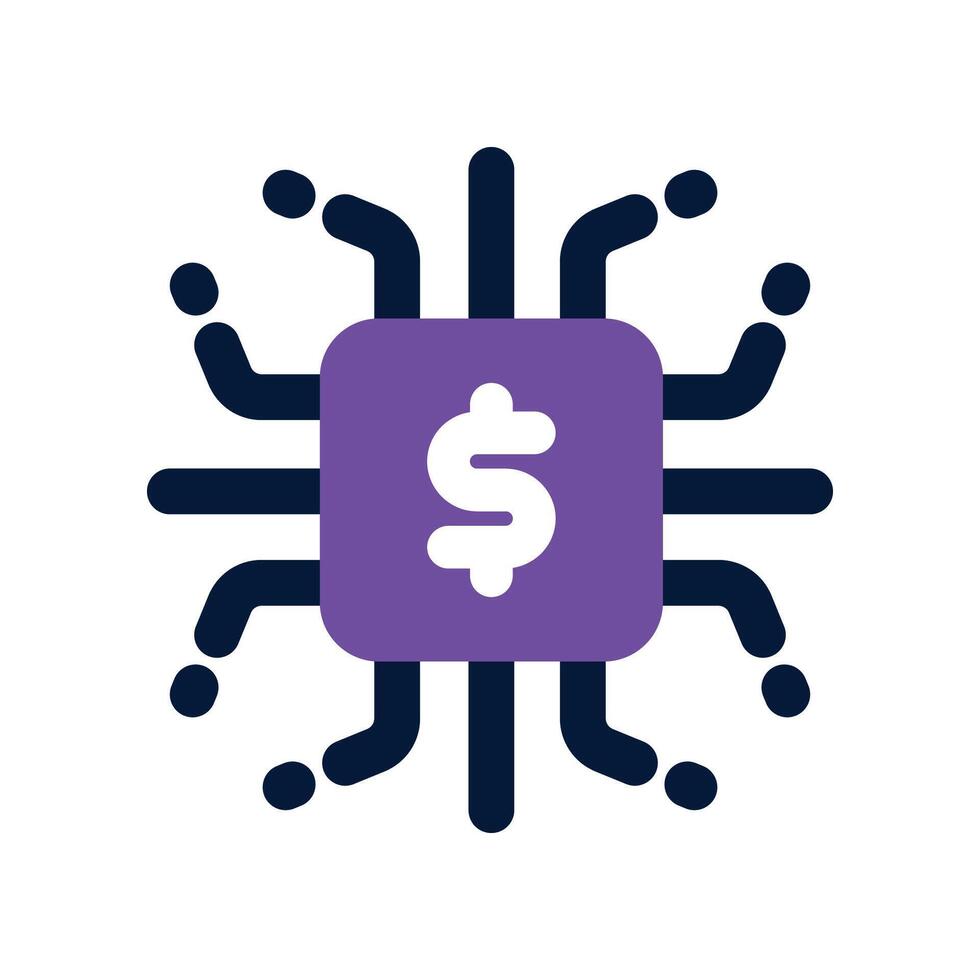 fintech icon. dual tone icon for your website, mobile, presentation, and logo design. vector