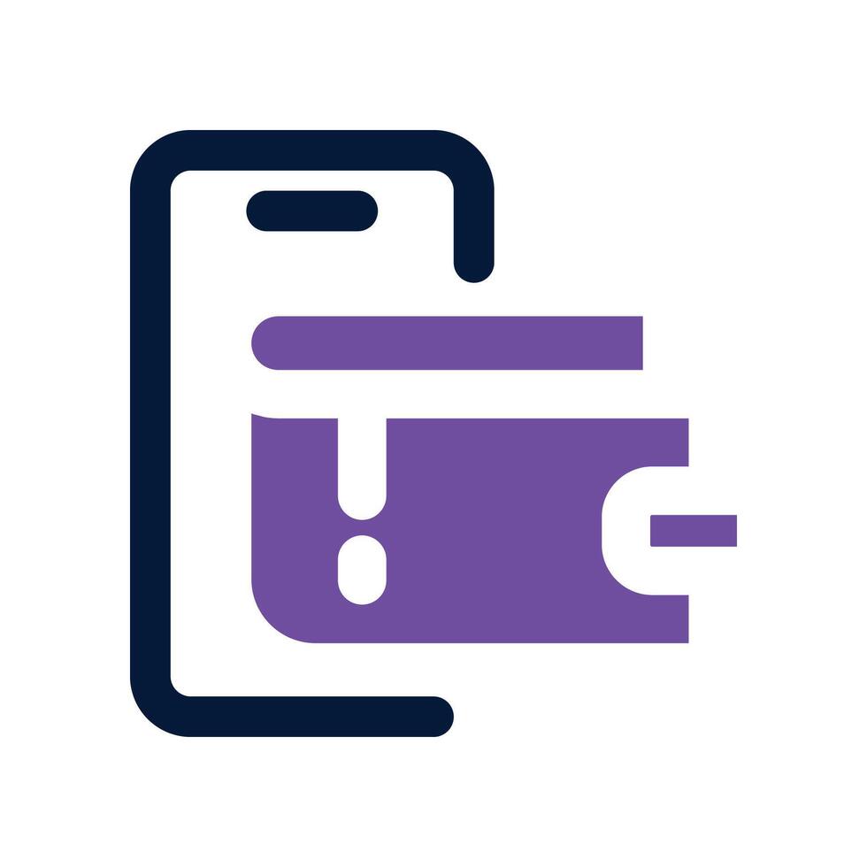 digital wallet icon. dual tone icon for your website, mobile, presentation, and logo design. vector